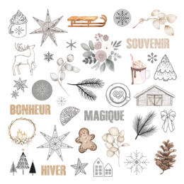 Les Ateliers de Karine - UNE PAUSE FIKA - Die Cut Calques Petites Vignettes