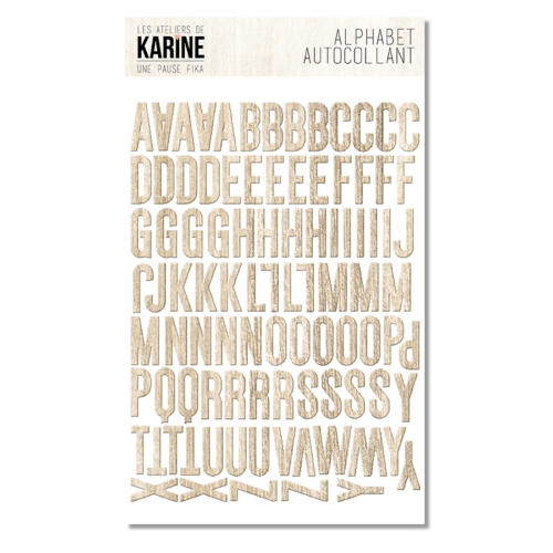 Stickers Alphabet - UNE PAUSE FIKA - BOIS - Ateliers de Karine