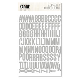 Stickers Alphabet - UNE PAUSE FIKA - GRIS - Ateliers de Karine
