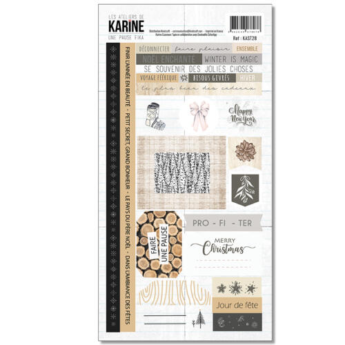 Les Ateliers de Karine - UNE PAUSE FIKA  Stickers 15x30