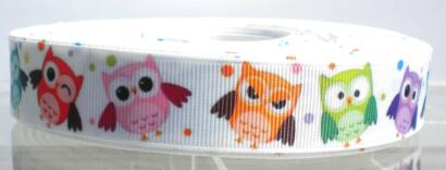 Ruban Imprimé fantaisie - HIBOUX 