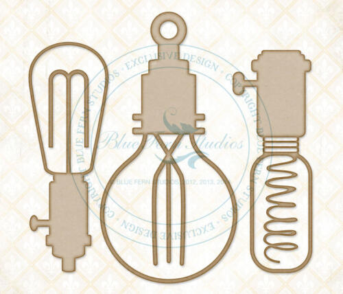 Chipboard Carton - Lightbulbs - Blue Fern Studios