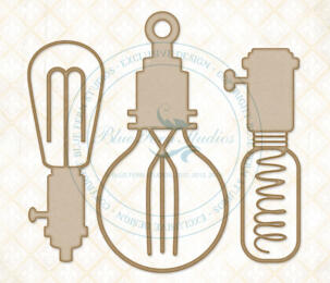 Chipboard Carton - Lightbulbs - Blue Fern Studios