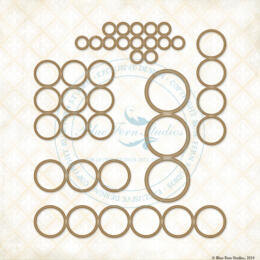 Chipboard Carton - Broken Rings - Blue Fern Studios