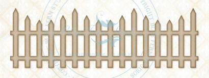 Chipboard Carton - Country Picket Fence - Blue Fern Studios