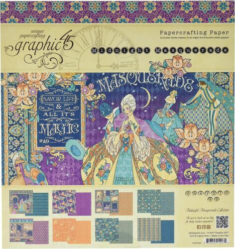 Graphic 45 - MIDNIGHT MASQUERADE - Collection Pack 20x20