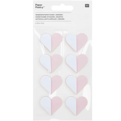 STICKERS PAPER POETRY - Coeur Rose Pop Up  Rico Design