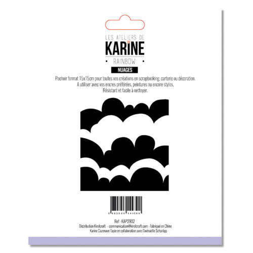 Pochoir LES ATELIERS DE KARINE - NUAGES - Collection Rainbow