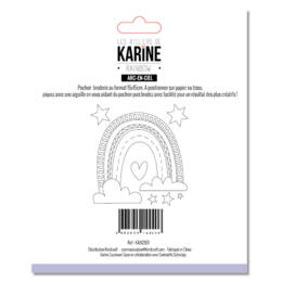 Pochoir Broderie - RAINBOW - Arc En Ciel -  Les Ateliers de Karine