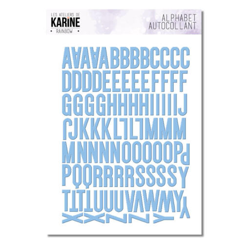 Stickers Alphabet - RAINBOW - BLEU - Ateliers de Karine