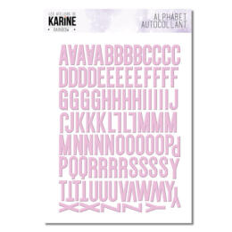 Stickers Alphabet - RAINBOW - ROSE - Ateliers de Karine