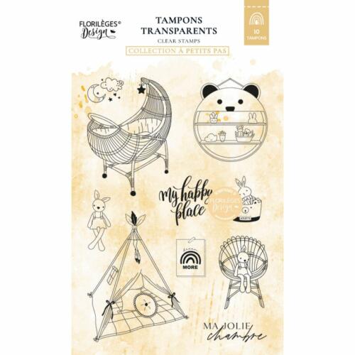Tampon Clear Florilèges Design - MY HAPPY PLACE - Collection A PETITS PAS