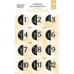 Tampon Clear Florilèges Design - PASTILLES NUMEROTEES - Collection A PETITS PAS