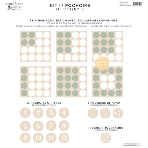 Pochoir FLORILEGES DESIGN  -  MY STORYBOARD Kit N°3 A PETITS PAS