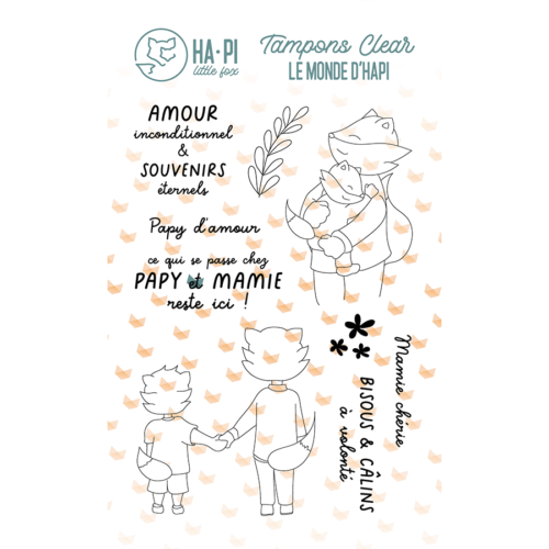 Tampon Clear - CHEZ PAPY ET MAMIE - Collection Le Monde d'Hapi- Ha.Pi Little Fox
