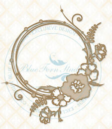 Chipboard Carton - Circle Flourish Small - Blue Fern Studios