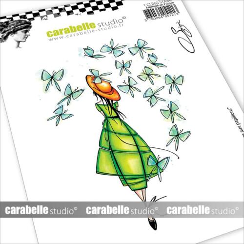 Tampon Cling Carabelle Studio - Art Stamp Soizic - LA FEMME AUX PAPILLONS