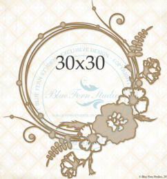 Chipboard Carton - Circle Flourish large - Blue Fern Studios