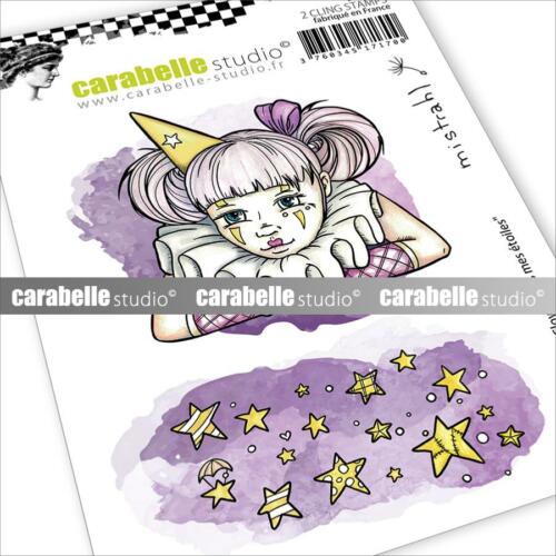 Tampon Cling Carabelle Studio - Art Stamp Mistrahl - CLOWN DANS MES ETOILES
