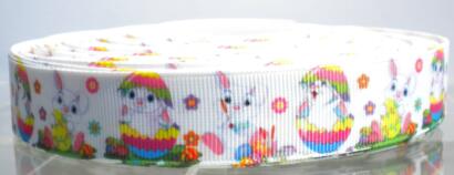 Ruban Imprimé fantaisie - LAPIN PAQUES