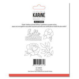 Pochoir Broderie - BONJOUR L'ETE - Hello Summer -  Les Ateliers de Karine