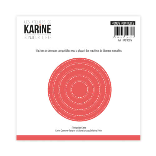 Dies Découpe Les Ateliers de Karine - Matrice de découpe RONDS POINTILLES - Collection BONJOUR L'ETE