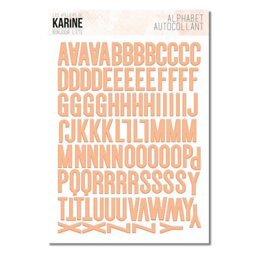 Stickers Alphabet - BONJOUR L'ETE - SAUMON - Ateliers de Karine