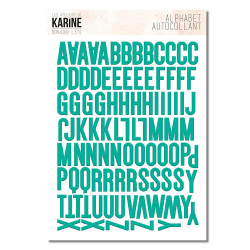 Stickers Alphabet - BONJOUR L'ETE - VERT EMERAUDE - Ateliers de Karine