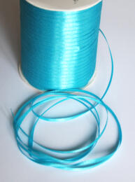 Ruban Satin -  3mm BLEU TURQUOISE